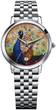 Часы L'Duchen Art Collection D 801.10 - СИНИЙ ПАВЛИН